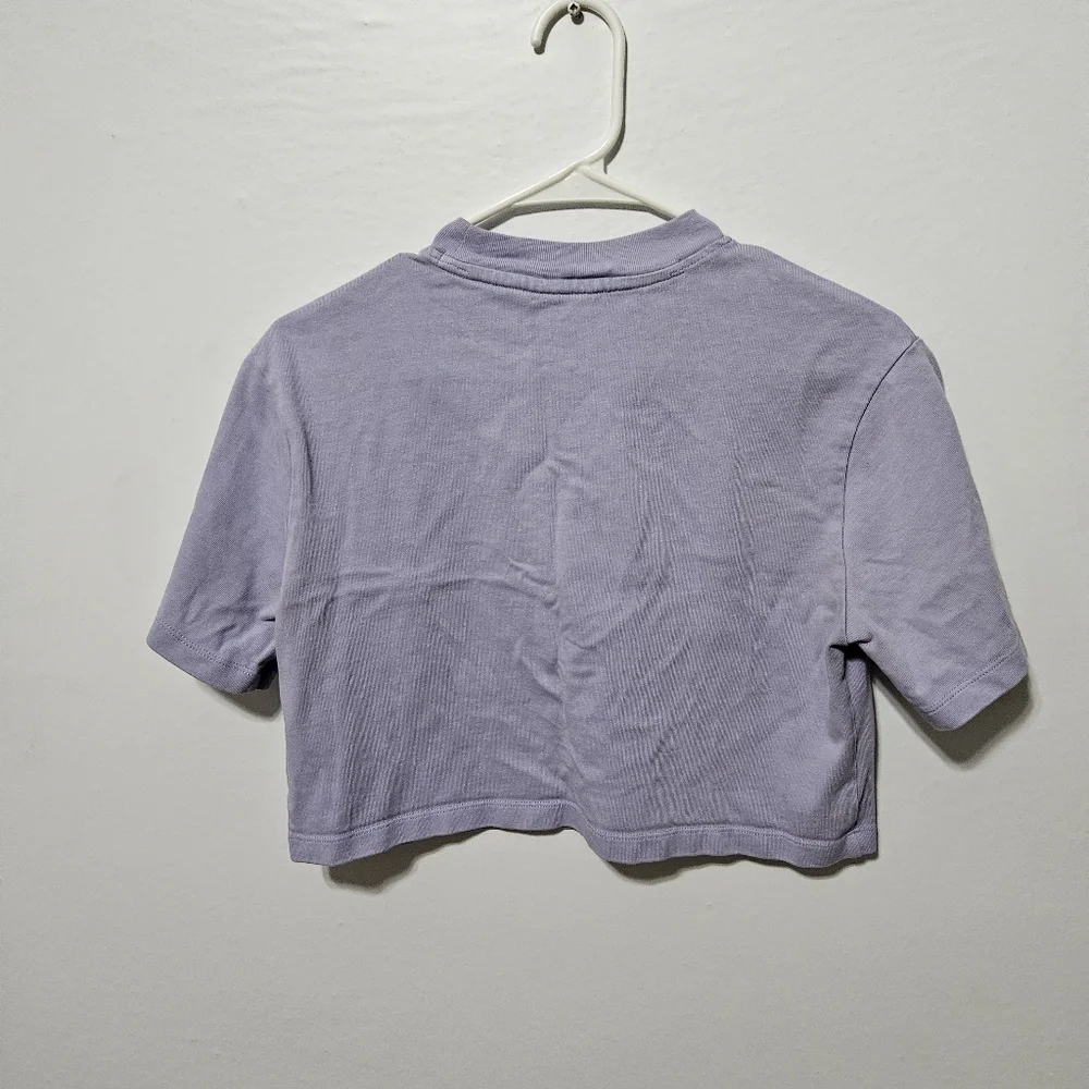 Nike Sportswear Essential Embroidered Cropped Short Sleeve TShirt Womens Size XS